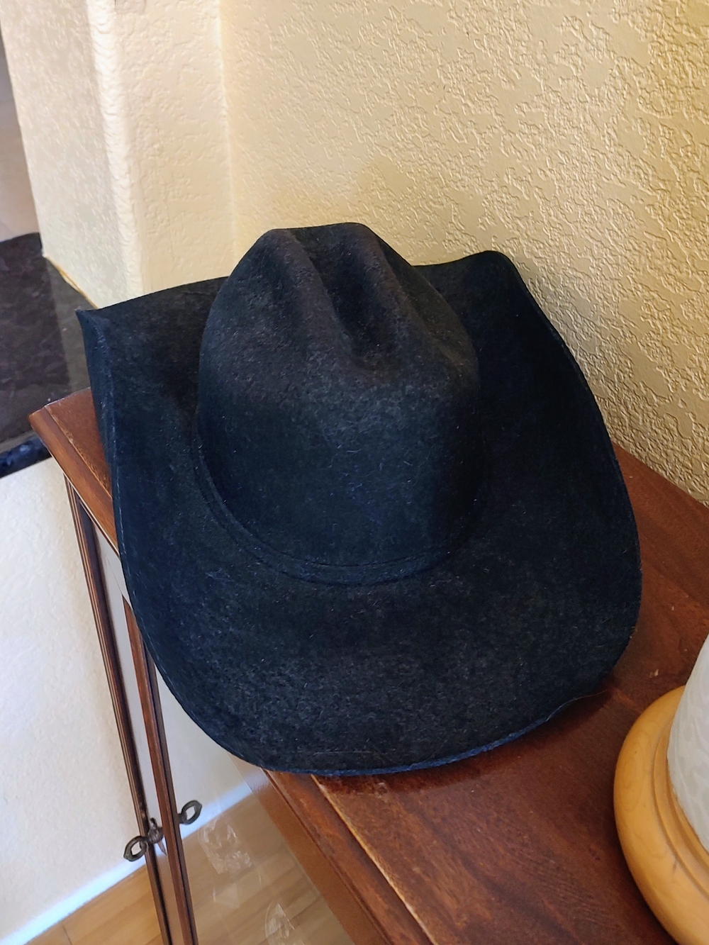 Black Felt BULLHIDE Cowboy Hat - Men's Classic Western Hat SZ 6 7/8